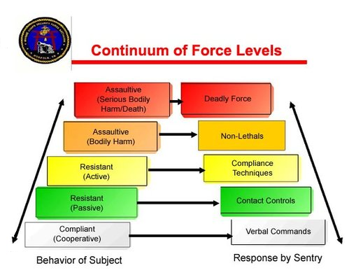 Use of force continuum and de-escalation of force: The security newbie ...