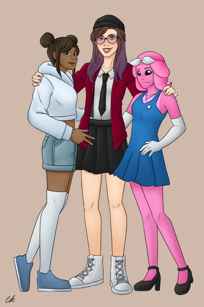 Ayishah Al-Ghazzawi (Left), Louise Muckle (Middle), Lizion Losersucks (Right)