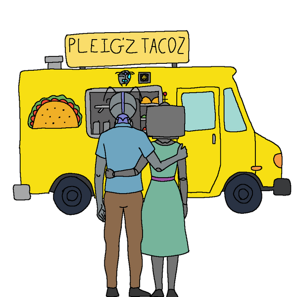 Za'Akaix'Pleig C'thur taco truck