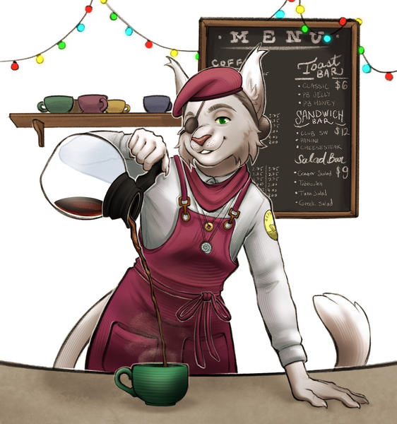 Tulkir barista - apron - mask down